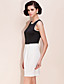  ts semplicità bianco e nero vestito cintura