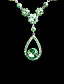  señoras brillante collar de perlas y un conjunto pendiente joyas (50 cm)