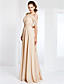  Off-the-shoulder Sheath/Column Floor-length Chiffon Evening Dress