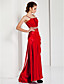  Sheath/ Column Spaghetti Straps Floor-length Charmeuse Chiffon Evening Dress