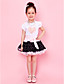  roze trimmen chiffon meisje rok met voering