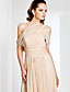  Off-the-shoulder Sheath/Column Floor-length Chiffon Evening Dress