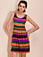  TS Irregular Stripe Swing Dress