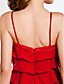  Sheath/Column Spaghetti Strap Chiffon And Lace Evening Dress
