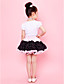  roze trimmen chiffon meisje rok met voering