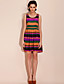  TS Irregular Stripe Swing Dress