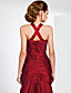  Trumpet / Mermaid Straps Sweep / Brush Train Taffeta Evening Dress