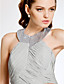  Sequined Jewel Neck Floor-length Chiffon Evening Dress