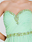  bainha / coluna namorada do assoalho-comprimento vestido de noite de tule