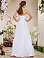  uma linha strapless do assoalho-comprimento vestido de noiva de tule charmosa