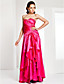  Asymmetrical Sweetheart Neck Stretch Satin Evening Dress