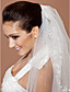  two-tier tule vingertop bruiloft sluier met kant applique rand (meer kleuren beschikbaar)