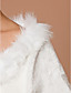  mangas, casaco de pele falso casamento noivas wrap / (0061-pj5)