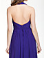  Sheath/Column Halter Floor-length Chiffon Bridesmaid Dress