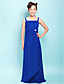  Sheath/Column Straps Floor-length Chiffon Junior Bridesmaid Dress