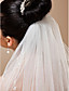  due livelli tulle con velo gomito applique (altri colori)