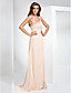  Sheath/ Column One Shoulder Floor-length Chiffon Evening Dress