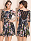  impressão ts vestido de renda de impressão