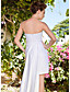  Sheath/Column Strapless Sweetheart Short/Mini Satin Lace Wedding Dress