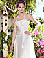  A-line Halter Tea-length Taffeta Wedding Dress