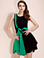  TS Color Block Folded Dress