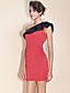  TS One-shoulder Polka Dot Dress