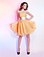  A-line Sweetheart Knee-length Organza Cocktail Dresses