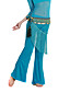  dancewear de poliéster con flecos / rendimiento monedas de vientre cadera bufanda de baile para las damas más colores