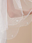  Two-tier Tulle With Pearls Fingertip Veil