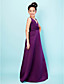  Fantastic A-line V-neck Floor-length Satin Junior Bridesmaid Dress