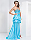  A-line Sweetheart Asymmetrical Taffeta Evening Dress
