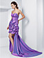  Ball Gown Sweetheart Asymmetrical Taffeta Evening Dress With Sweep/Brush Train