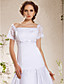  A-ligne carré train chapelle robe de satin désherbage