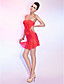  Trumpet/Mermaid Spaghetti Straps Short/Mini Chiffon Cocktail Dress