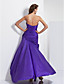  A-line Sweetheart Asymmetrical Taffeta And Charmeuse Evening Dress