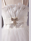  A-line Spaghetti Straps Knee-length Satin  Beading Sleeveless Flower Girl Dress