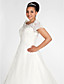  JELLA - Abito da Sposa in Organza (Taglia Forte)