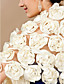  Luxurious Lace With Satin Flowers Wedding / Special Occasion Shawl