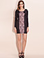  TS Splicing Lace Ruffle Dress