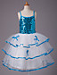  bola vestido de cintas de espaguete na altura do joelho organza de lantejoulas e cetim vestido da menina flor