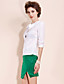  TS Ruffle Neckline 3/4 Sleeve Blouse Shirt
