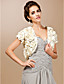 luxe kant met satijnen bloemen korte mouw bruiloft wrap / speciale gelegenheid jas