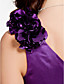  A-line One Shoulder Short/ Mini Stretch Satin Bridesmaid Dress