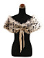  Elegant Faux Fur With Ribbons / Animal Print Party / Evening Shawl / Wrap