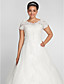  JELLA - Abito da Sposa in Organza (Taglia Forte)