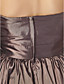  A-line Strapless Floor-length Taffeta Evening Dress