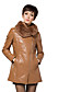  Dekbedden Gevuld met lange mouwen Rabbit Fur Collar Huwelijk / Office Lambskin Leather Coat (Meer kleuren)