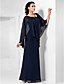  Sheath/Column Scoop Floor-length Chiffon Evening Dress