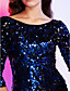  Sheath/Column Bateau Short/Mini Sequined Cocktail Dress