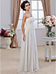  Sheath/ Column One Shoulder Floor-length Chiffon Wedding Dress